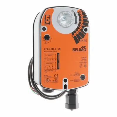 Belimo Damper Actuator: Dampers, Proportional, Spring Return, 35 in-lb, 24V AC/DC - Fail-Safe Actuators with Spring Return