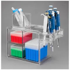 Pipette/Tip Box: 10 in Overall Wd, 7 3/4 in Overall Ht, 12 in Overall Lg, PETG, Clear, Pipettes/Tips (MPN PASSPG). Key specifications — Material: PETG; Color: Clear; Product Type: Lab Organizer; Product Holds: Pipettes; Brand: POLTEX.