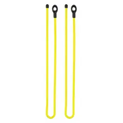 Twist-release cable ties for bundling and securing cables, cords, or hoses. Each tie is 18 inches long and neon yellow for high visibility. The reusable design allows for quick adjustment and release. Suitable for organizing workspaces, managing cables, or color-coding equipment.