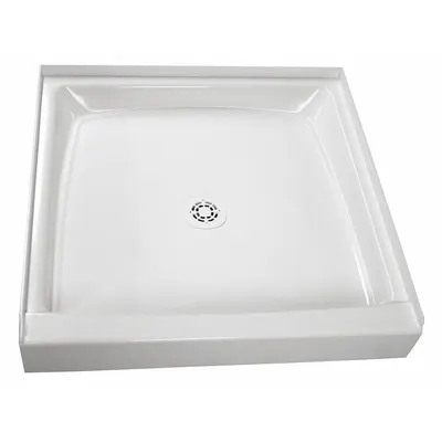 FIAT PRODUCTS Shower Base: Square, Single Threshold, Molded Stone - Shower Bases