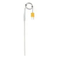 DAYTON Thermocouple Probe: -325°F to 2,280°F /-200°C to 1,250°C, Type K, Rounded Tip, 6 in Probe Lg (MPN 798GE6)