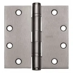 This steel full mortise-mount butt hinge features a 1 5/8 in leaf width, ball bearing type for smooth operation, and a removable pin for easy door removal. Suitable for industrial door applications requiring robust support and maintenance convenience.