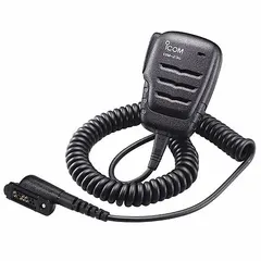 Waterproof speaker microphone with push-to-talk function, designed for ICOM IP730D and IP740D series radios. Features a 19-inch cord and 14-pin connector. Suitable for two-way communication in demanding environments.