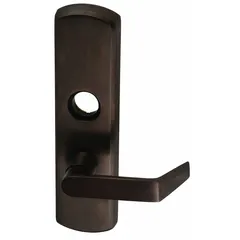 This VON DUPRIN mechanical exit device trim is a lever-style outside trim for use with exit push bars on commercial doors. Constructed of bronze with a US10 finish, it is designed for right-hand reverse (RHR) doors. Not ADA compliant, it provides mechanical lever operation for egress in non-ADA applications.