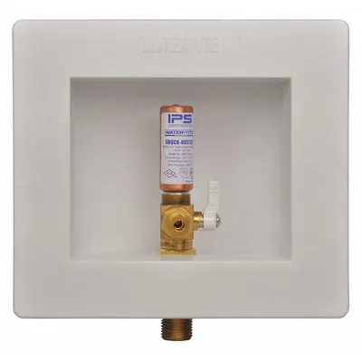 WATER-TITE Outlet Box: 1/2 in Sweat, 1/2 in Sweat, Center, 5.75 in Box Wd - Ice Maker Supply Valve Outlet Boxes