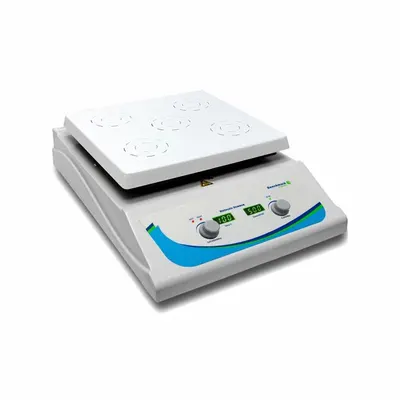 BENCHMARK SCIENTIFIC Hot Plate Stirrer: US Std Plug Type, 5 Positions, 10 in Plate Wd - Multiposition Hot Plate Stirrers