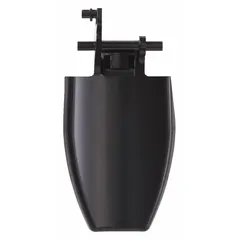 This dispenser lever is a replacement part for refrigerators and freezers. It actuates the water or ice dispensing mechanism when the original lever is broken or worn.