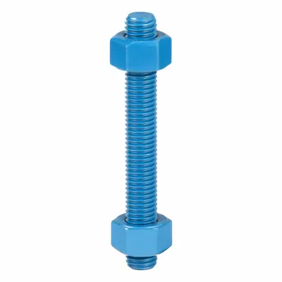 USA FASTENER Fully Threaded Stud: 5/8"-11 Thread Size, Steel, Grade B7, PTFE Coated - PTFE-Coated Fully-Threaded Rods & Studs