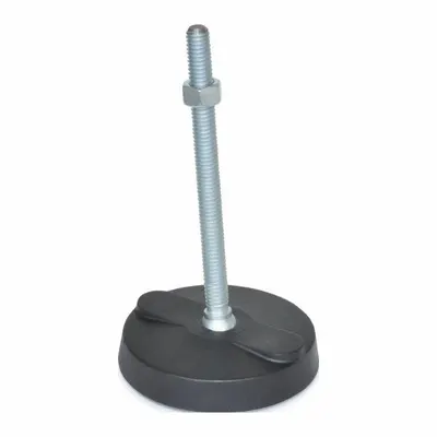 JW WINCO Male-End Leveling Mount: Swiveling Stud, 3/8"-16 Thread Size, 1.97 in - Swivel Male Leveling Mounts