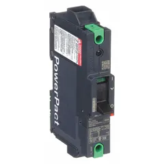 This B-Frame molded case circuit breaker is rated for 50 A with a maximum interrupting rating of 25kA at 277/408V AC. It features a fixed instantaneous trip and Everlink Lug terminals on both ends, supporting any phase connection. Suitable for overcurrent protection in branch circuits and feeder applications in industrial electrical distribution systems.