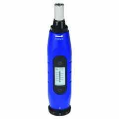 This adjustable torque bit screwdriver features a 1/4 in tip size and a minimum torque of 40 cN-m, with an adjusting knob for setting torque levels. It is used for precision fastening in applications such as electronics assembly and light manufacturing where controlled torque is required to prevent damage to components.