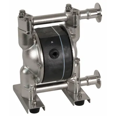 Dayton FDA-Compliant AODD Pump, 316 SS, 1 in Tri-Clamp, 14 gpm, 231 ft Head - FDA-Compliant AODD Pumps
