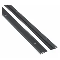 This door astragal seals the vertical gap between paired doors, reducing drafts, light, and debris infiltration. It features an aluminum flange for structural rigidity and an EPDM insert that compresses for a weathertight closure. Typical applications include commercial and industrial door assemblies requiring perimeter sealing