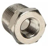 AIGNEP USA Metal Pipe Straight: Straight, 3/8 in x 1/8 in, Male NPT Threaded x Female NPT Threaded (MPN 82280N-06-02)