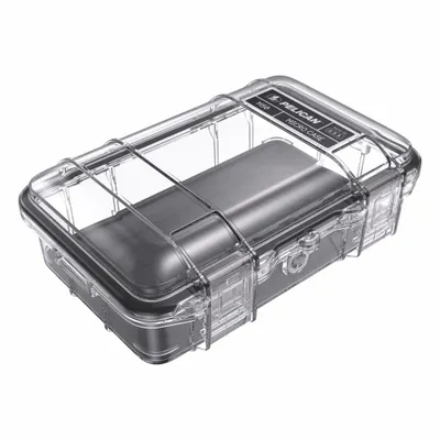 PELICAN Protective Case: Clear, Stationary, 0.85 lb Wt - Small Electronics Cases