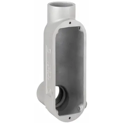 HUBBELL KILLARK Conduit Outlet Body: Iron, Powder Coated, 2 1/2 in Trade Size, LB Body - LB - 90° Elbow Type