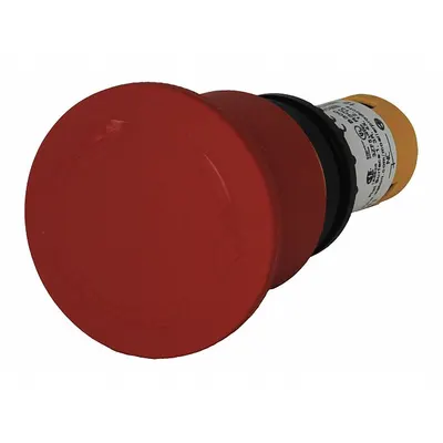 EATON Emergency Stop Push Button: Non-Illuminated, Mushroom Head Profile, Non-Metallic - Mushroom-Head Push Buttons