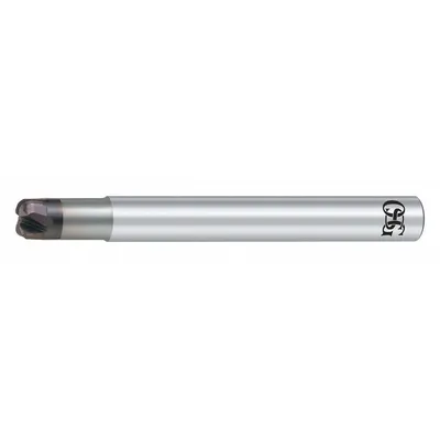 OSG Corner Radius End Mill: Carbide, WXS Coated, 4 Flute, 5 mm Mill Dia, 2 mm LOC - High-Feed Carbide Corner-Radius End Mills for Hardened Materials