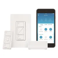 LUTRON In-Wall Smart Dimmer Switch Kit: Smart Dimmer Kit, Fluorescent/Halogen, Incandescent/LED (MPN P-BDG-PKG1W)