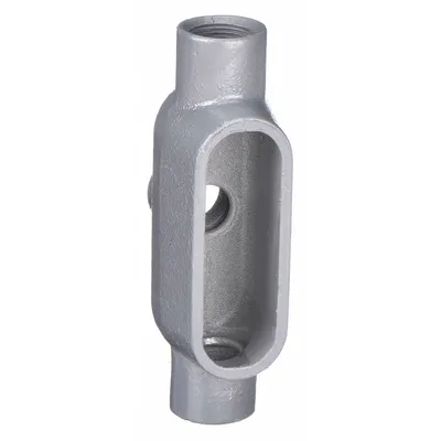 HUBBELL KILLARK Conduit Outlet Body: Iron, 3/4 in Trade Size, TB Body, 9.5 cu in Body Capacity - TB - Tee Type