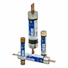 Class RK5 time-delay blade fuse rated 450 A, 600 V AC and 300 V DC. Features visual blown-fuse indication for quick identification. Suitable for motor circuits, transformers, and branch circuits with high inrush currents.
