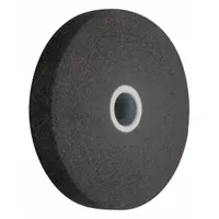 This SCOTCH-BRITE XL-UW unitized wheel is 5 inches in diameter and 1/2 inch wide, with a 1/4 inch arbor hole. It features a fine, soft (2) silicon carbide abrasive. Used for deburring, blending, and polishing stainless steel and nickel alloy surfaces