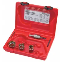 MILWAUKEE Hole Cutter Kit: 5 Pieces, 1/8 in Max. Cutting Dp, High Speed Steel, Not Impact Rated (MPN 49-22-8300)