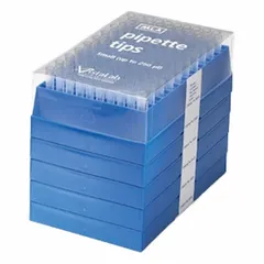 Non-sterile, single-use pipette tips made of clear polypropylene. Each tip has a 250 µL capacity and is filter-free. Supplied preconfigured in a rack of 1000 tips. Designed for universal pipettes, these tips are used for general liquid handling tasks such as reagent transfer, sample dilution, and buffer preparation in laboratory settings where sterility is not required.