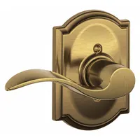 SCHLAGE Door Lockset: Dummy Lever Locksets, Brass, ADA Compliant (MPN F170 ACC 609 CAM RH)