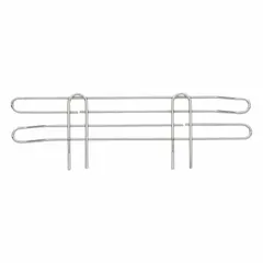 This steel ledge is designed for use with wire shelving systems. It provides a raised edge to help contain items on the shelf, reducing the risk of items falling off. The ledge measures 18 inches in length and features a chrome finish.