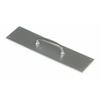 ROCKWOOD Door Pull Plate: 4 in Wd, 16 in Ht, Brass (MPN 132 x 73C.3)
