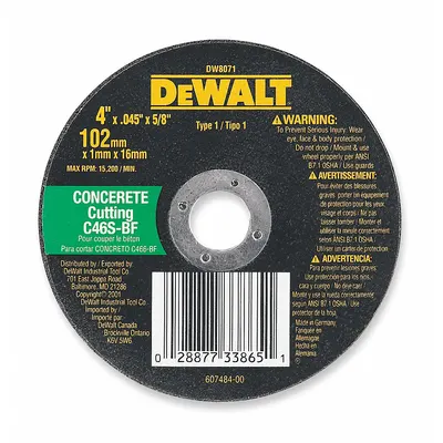 DEWALT A24C Cut-Off Wheel for Concrete & Masonry - Cut-Off Wheels for Concrete & Masonry