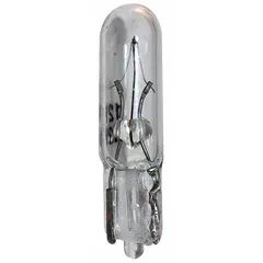 2721-10PK T1-1/2 Tubular Incandescent Lamp, W2x4.6d Glass Wedge Base, 12V AC, White, 10-Pack