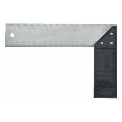 STANLEY Try/Miter Square: 5 1/8 in Base Lg, 5 1/8 in x 1 5/8 in, 8 in x 1 1/2 in - Try Squares