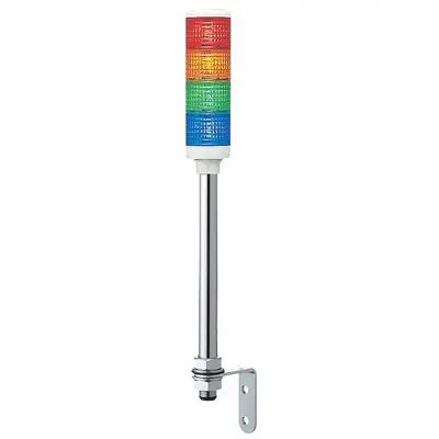 SCHNEIDER Tower Light Assembly: 4 Tier, Blue/Green/Orange/Red, No Sounder Tier - Four-Tier Tower Light Assemblies