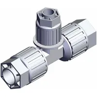 SMC High Purity Fitting: 3/4 in OD x 1/2 in OD x 3/4 in OD Size, PFA (MPN LQ3T5A-R1)