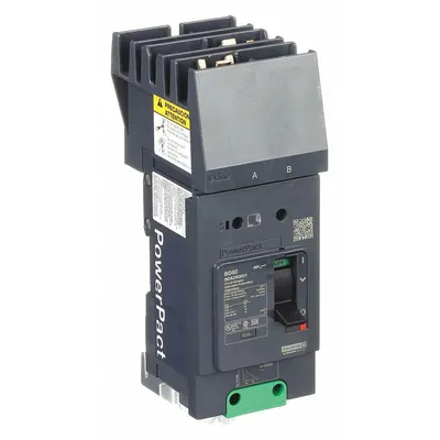 SQUARE D Molded Case Circuit Breaker: 80 A Amps, 25kA at 277/408V AC, Fixed, AB - B-Frame Square D Molded Case Circuit Breakers