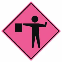 Roll Up Traffic Sign: 48 in x 48 in Nominal Sign Size, Vinyl, 0.015 in, W20-7 MUTCD, Superbright (MPN 669-C/48-SBFP-FS)