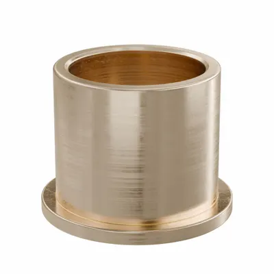 OILITE Flanged Sleeve Bearing: Bronze, SAE 841, 18 mm Bore, 22 mm OD, 20 mm Lg - Lubricated General Purpose Metallic Flanged Sleeve Bearings