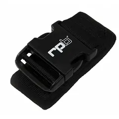This black nylon inch belt and buckle accessory is designed for use with RPB PAPR systems. It provides a secure and adjustable fit for workers requiring respiratory protection in environments such as painting, sandblasting, or chemical handling.