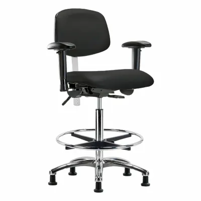 OEM Vinyl Cleanroom Task Chair with Arms - Vinyl Cleanroom Chairs