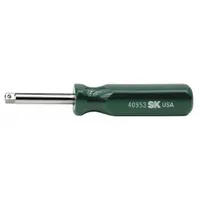 SK PROFESSIONAL TOOLS Socket Driver: 1/4 in Drive Size, 6 in Overall Lg, Molded Grip, Alloy Steel (MPN 40953)