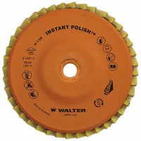 WALTER SURFACE TECHNOLOGIES Polishing Disc: Type 27, 5" x 5/8"-11, Aluminum Oxide, Plastic Bk (MPN 07T502)