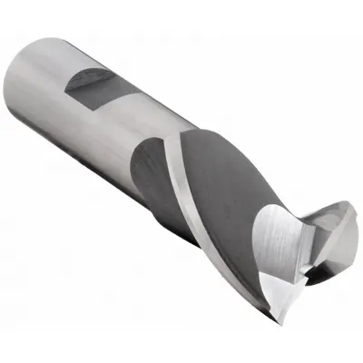 OSG Square End Mill: Cobalt, TiN Coated, 2 Flute, 3/4" Mill Dia, 1-5/16" LOC - General Purpose Cobalt Square End Mills