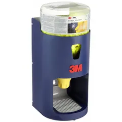 This system includes a dispenser and refill of 500 pairs of yellow, uncorded, bullet-shaped earplugs with a 33 dB NRR. The dispenser supports both table-top and wall mounting for flexible placement in industrial environments where hearing protection is required.