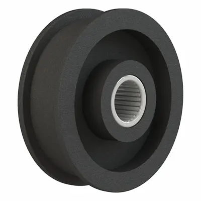 BREWER MACHINE & GEAR Flat Belt Idler Pulley: 1 in Bore, 2.5 in OD, Cast Iron - Flat Idler Pulleys without Flange