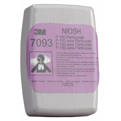 3M Filter: P100, Magenta Color, 3M 5000 Series/3M 6000 Series/3M 7000 Series - 3M 6000, 6500, 7500, or FF-400 Reusable Respirators Compatible Filters & Cartridges