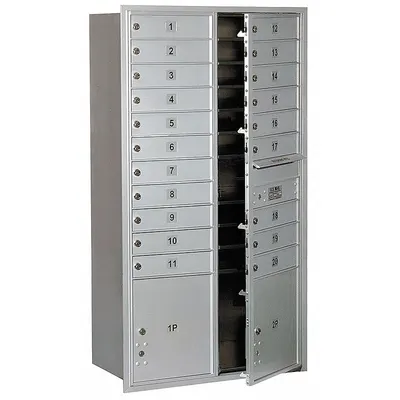 SALSBURY INDUSTRIES Mailbox: 4C, 20 Doors, Horizontal, 57 1/8 in H x 31 1/8 in W x 16 1/2 in D - Multi-Unit Mailboxes