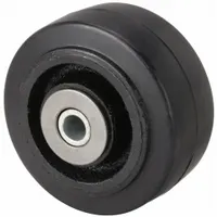 APPROVED VENDOR Caster Wheel: 4 in Wheel Dia., 2 in Wheel Wd, Rubber, 300 lb Load Rating, Iron, Std
