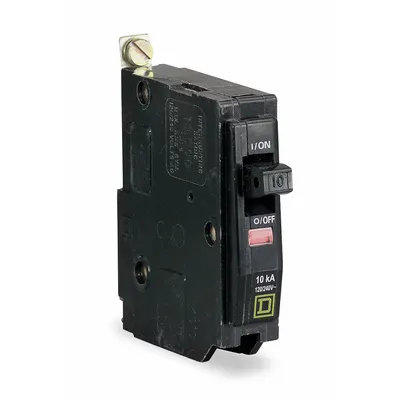 SQUARE D Miniature Circuit Breaker: 45 A, 120/240V AC, Single Phase, 10kA at 120/240V AC - QOB Series, Bolt-On Square D Miniature Circuit Breakers